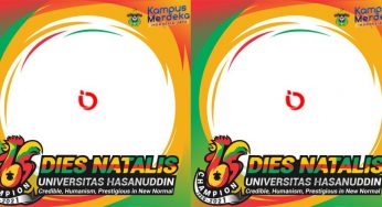 Twibbon Dies Natalis UNHAS Ke 65 Tahun 2021