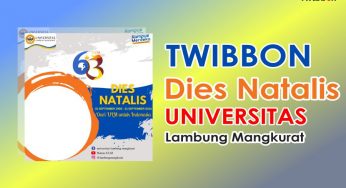 Twibbon Dies Natalis Universitas Lambung Mangkurat (ULM) ke-63