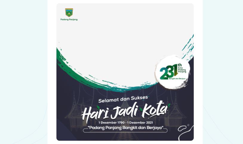 Download Twibbon Hari Jadi Kota Padang Panjang Tahun 2021